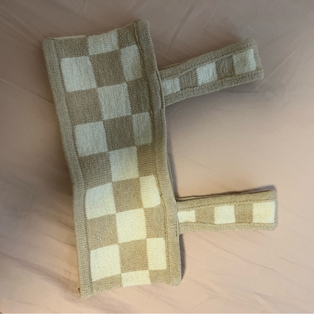 Belle the Label Checkered Knit Tube Top
